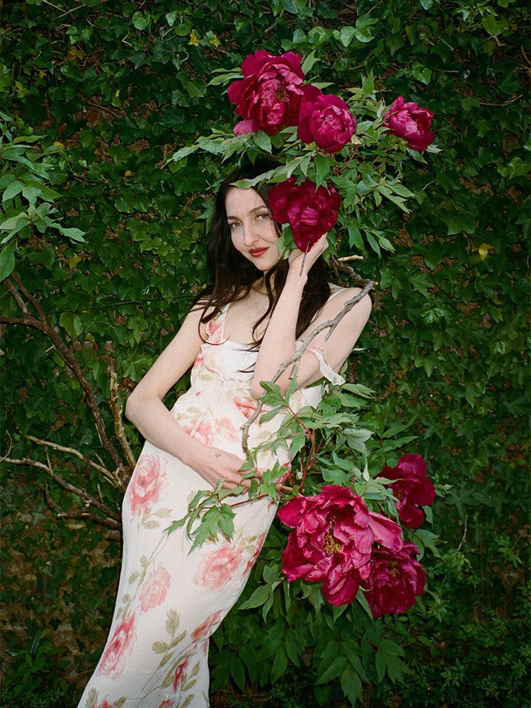the gemma dress in printed silk chiffon The Gemma