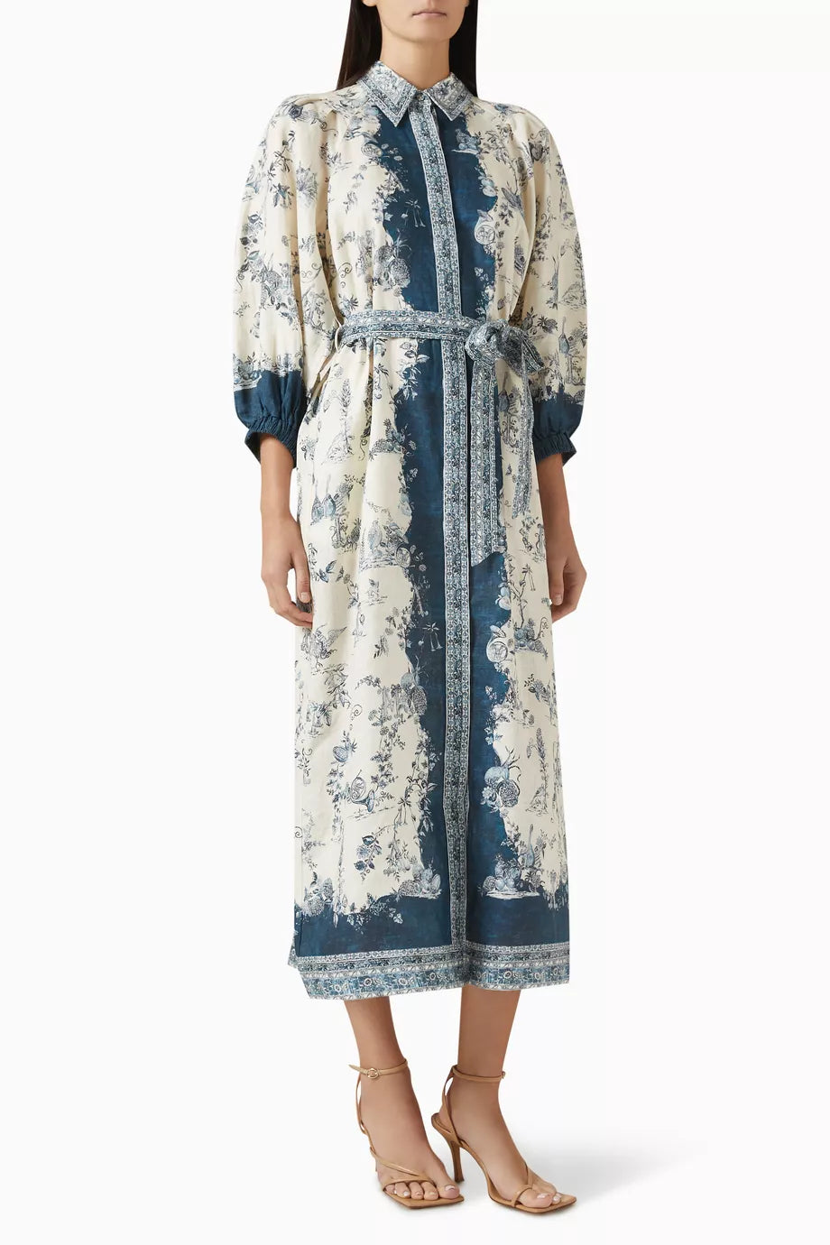 Alemais' Casa Belted Shirtdress in Linen combines effortless style with comfort, perfect for both professional settings and casual outings. Made from breathable linen, its relaxed fit enhances comfort while the adjustable tie-up belt defines your waist for a tailored silhouette. With minimal styling needed, pair it with flats or kitten heels for a polished look that transitions seamlessly throughout your day.