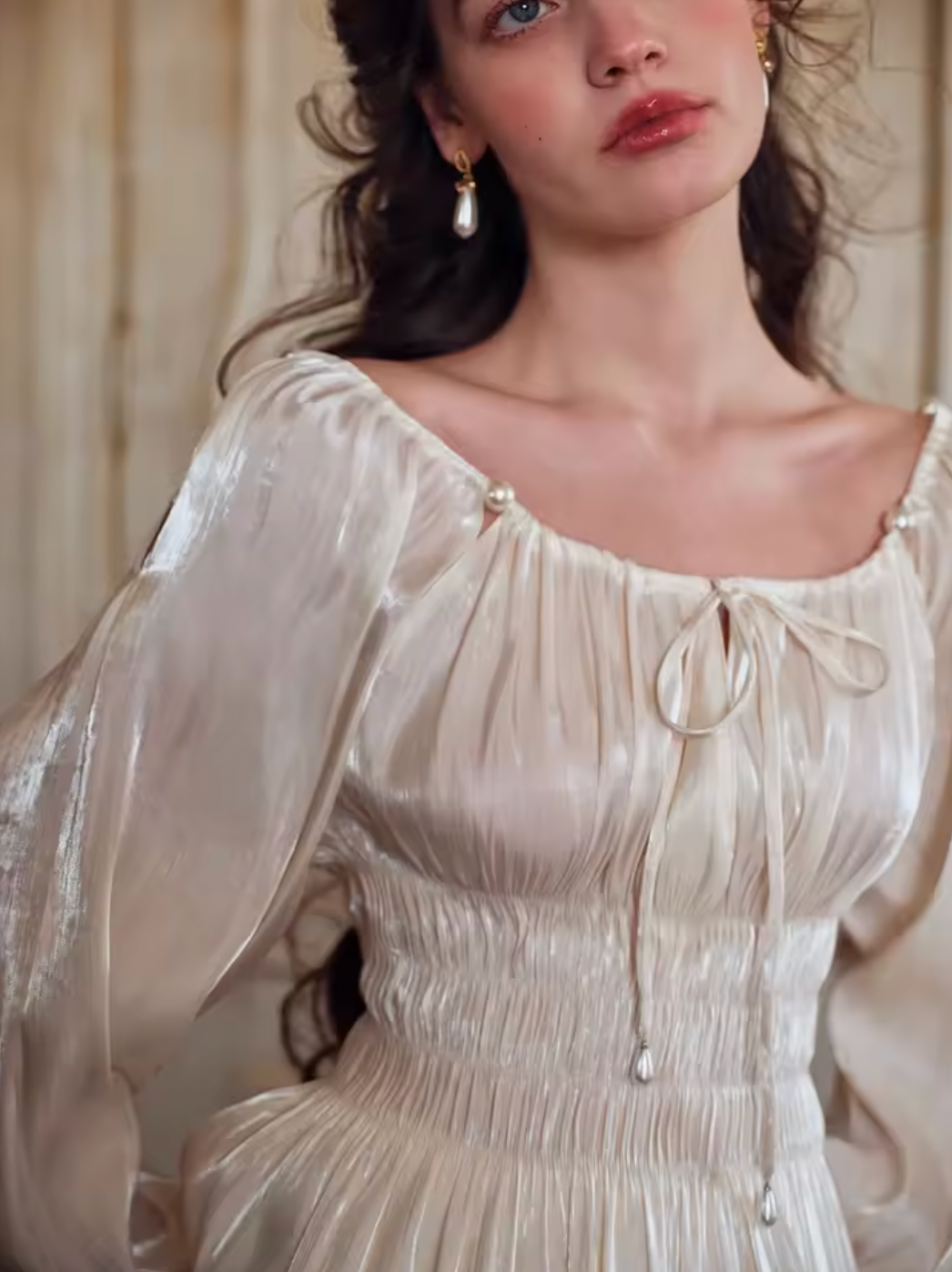 Elevate your wardrobe with the Marie Elise Set, featuring a refined satin blouse that blends French vintage charm with modern fashion. This elegant piece showcases a slim, flattering silhouette with a distinctive big O-neck and long sleeves, perfect for spring and summer occasions. Crafted from smooth, high-quality fabric, it offers both comfort and a subtle, sexy allure. Ideal for sophisticated styling, this blouse adds a touch of timeless elegance to any outfit while embracing contemporary trends.