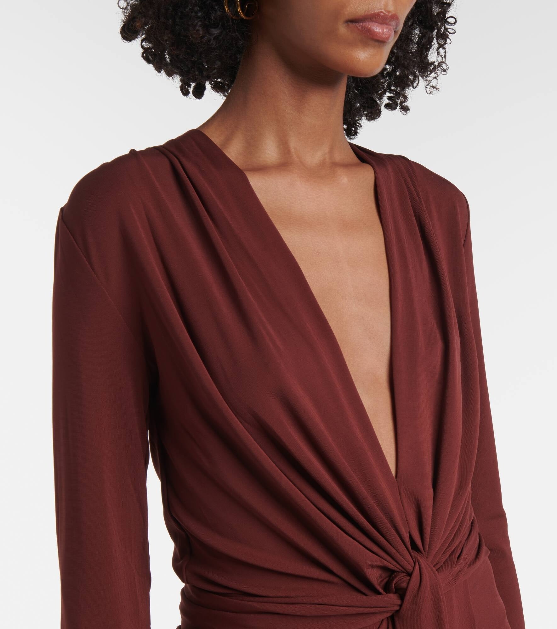 Elevate your wardrobe with the Finding Yourself draped jersey maxi dress by Johanna Ortiz. Crafted from soft, flowing jersey fabric, this dress features elegant draping that enhances silhouette and movement. Its maxi length offers refined sophistication, perfect for both daytime elegance and evening occasions. Designed for comfort without sacrificing style, this piece seamlessly blends timeless grace with modern ease.